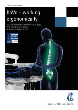 KaVo - working ergonomically