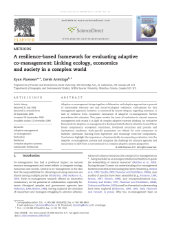 A resilience-based framework for evaluating adaptive co