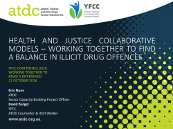 HEALTH AND JUSTICE COLLABORATIVE MODELS &ndash; WORKING