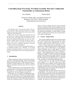 Controlling Image Processing - Intelligent Autonomous Systems Group