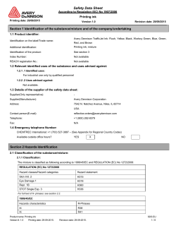 Safety Data Sheet - Avery Dennison | Reflectives