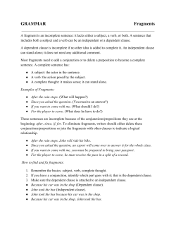 Fragments - Montgomery College