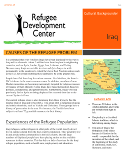 CAUSES OF THE REFUGEE PROBLEM Experiences of the