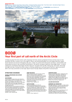 Your first port of call north of the Arctic Circle