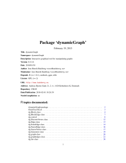 Package `dynamicGraph`