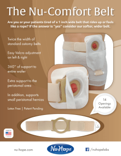 Are you or your patients tired of a 1 inch wide belt - Nu