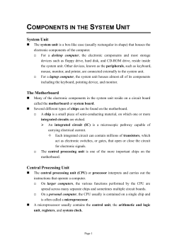 COMPONENTS IN THE SYSTEM UNIT
