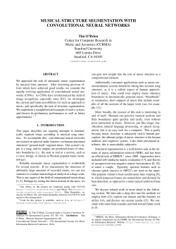 musical structure segmentation with convolutional neural