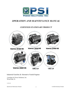 OPERATION AND MAINTENANCE MANUAL