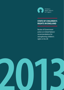 State of Children`s Rights in England