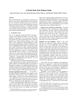A World Wide Web Without Walls - Networks and Mobile Systems