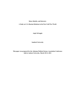 Ideas, Identity, and Interests: A Study on U.S.