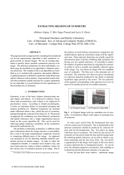 EXTRACTING REGIONS OF SYMMETRY Abhinav Gupta, V. Shiv