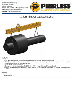 Item # ALB-1.25-6, ALB - Adjustable Lifting Beam