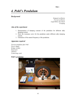 Pohls Pendulum