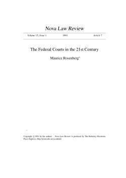 The Federal Courts in the 21st Century