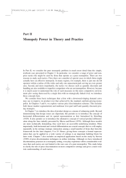 Monopoly Power in Theory and Practice