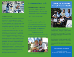 annual report - CAST for Kids Foundation