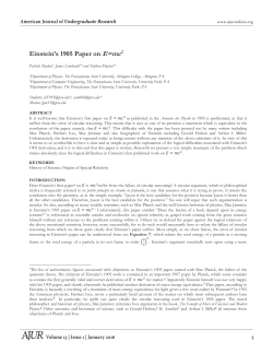 Einstein`s 1905 Paper on E=mc