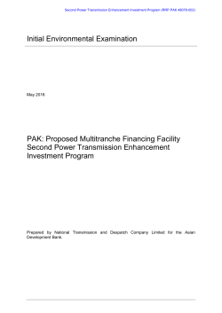 Initial Environmental Examination: Transmission Line from
