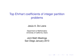 Top coefficients of the Sylvester Denumerant