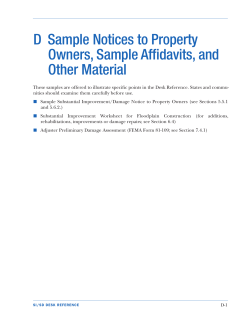 SI/SD Sample Notice - FloridaDisaster.org