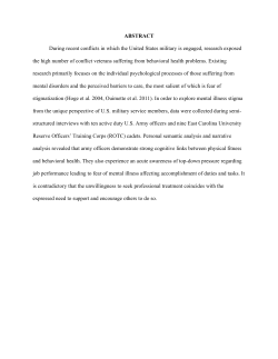 ABSTRACT During recent conflicts in which the United States