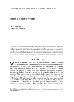 Ireland: A Man`s World?