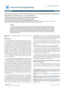 Chemical Synonyms, Molecular Structure and Toxicological Risk