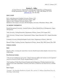 Curriculum Vitae - FIU history department`s