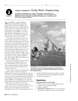 Early Water Engineering