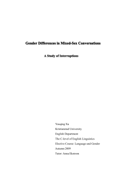 Gender Differences in Mixed-Sex Conversations