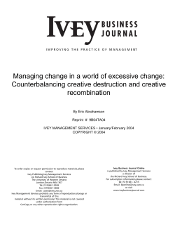 Managing change in a world of excessive change