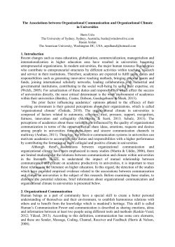 The Associations between Organizational Communication and