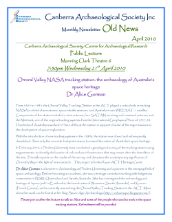 April 2010 - Canberra Archaeological Society