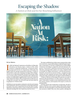 Escaping the Shadow: A Nation at Risk and Its Far
