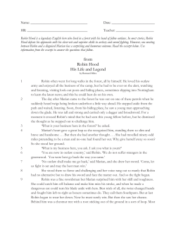 from Robin Hood His Life and Legend