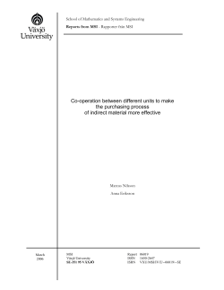 Co-operation between different units to make the purchasing
