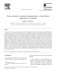 From external to internal measurement: a form