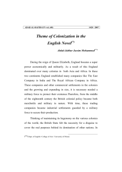 Theme of Colonization in the English Novel