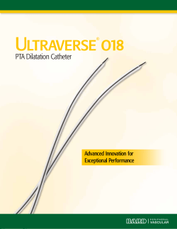 Ultraverse 018 &reg; PTA Balloon Dilatation Catheter Brochure