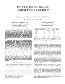Preventing Use-after-free with Dangling Pointers Nullification