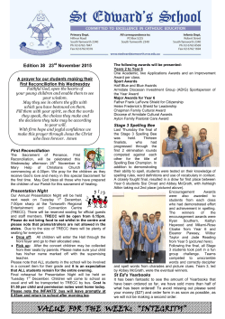 Edition 16: 28th May, 2001 - St Edwards primary school Tamworth