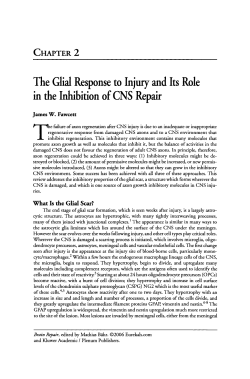 The Glial Response to Injury and Its Role in the Inhibition of CNS