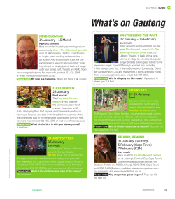 What`s on Gauteng