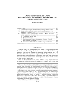 living originalism and living constitutionalism as