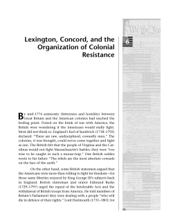 Lexington, Concord, and the Organization of Colonial Resistance 6