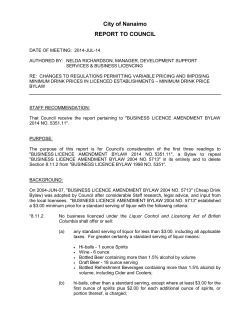 Staff Report - the City of Nanaimo