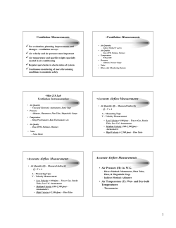 Airflow Measurements