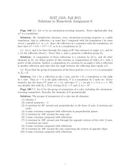 MAT 150A, Fall 2015 Solutions to Homework Assignment 6